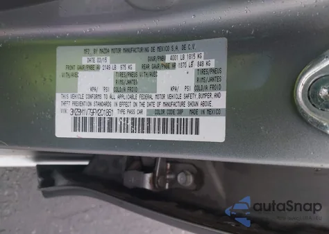 2015 Mazda Mazda3 I Touring из США, поврежденный, VIN 3MZBM1V79FM201861